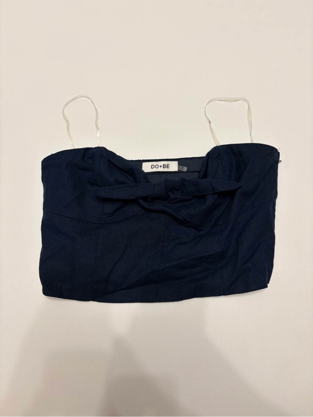 DO+BE Navy Bow-Front Cropped Camisole Top cute sexy every day wear